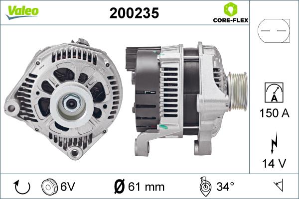 Valeo 200235 - Ģenerators adetalas.lv