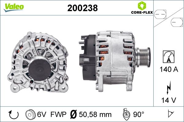 Valeo 200238 - Ģenerators adetalas.lv