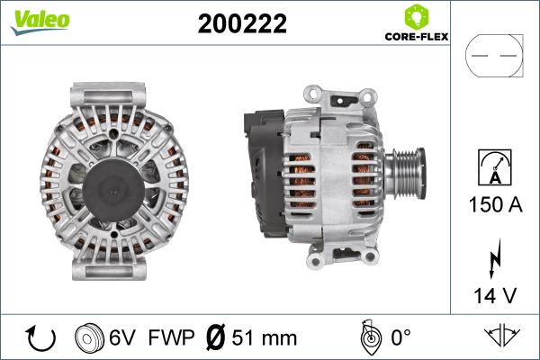 Valeo 200222 - Ģenerators adetalas.lv