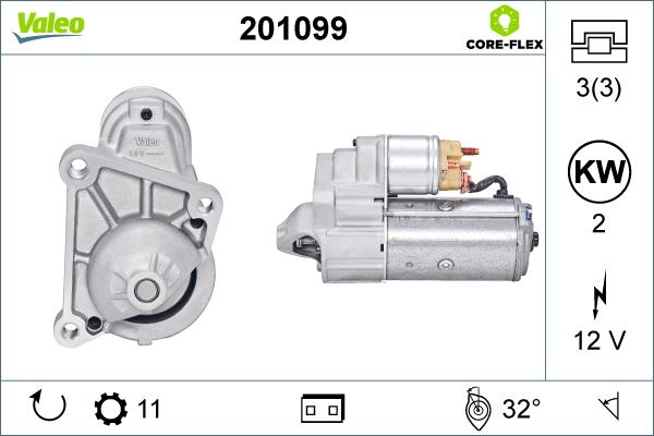 Valeo 201099 - Starteris adetalas.lv