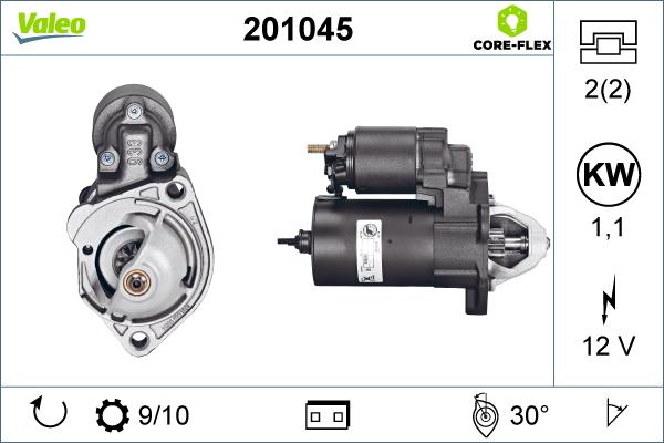 Valeo 201045 - Starteris adetalas.lv