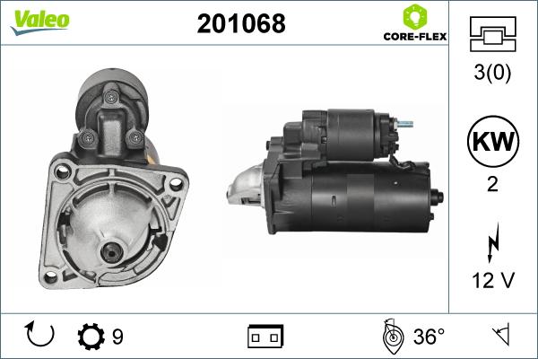 Valeo 201068 - Starteris adetalas.lv