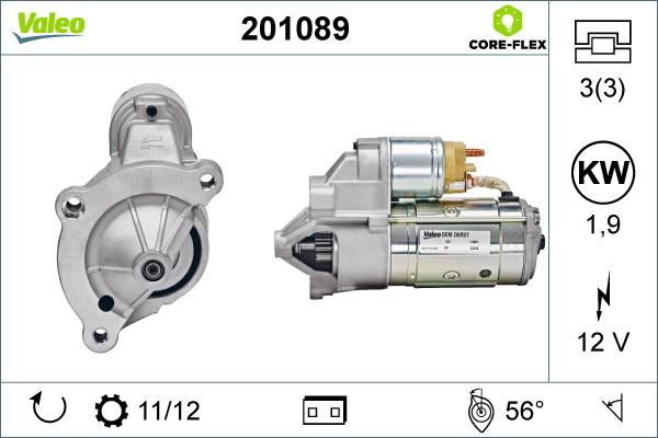 Valeo 201089 - Starteris adetalas.lv