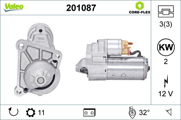 Valeo 201087 - Starteris adetalas.lv