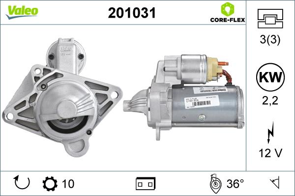 Valeo 201031 - Starteris adetalas.lv