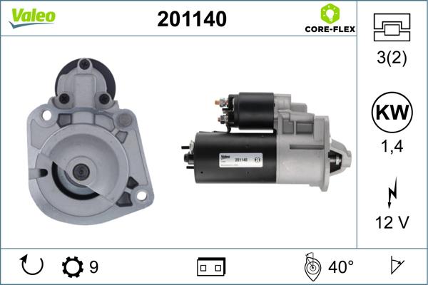 Valeo 201140 - Starteris adetalas.lv