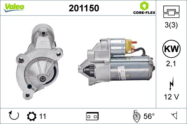 Valeo 201150 - Starteris adetalas.lv