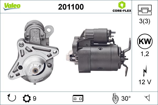 Valeo 201100 - Starteris adetalas.lv