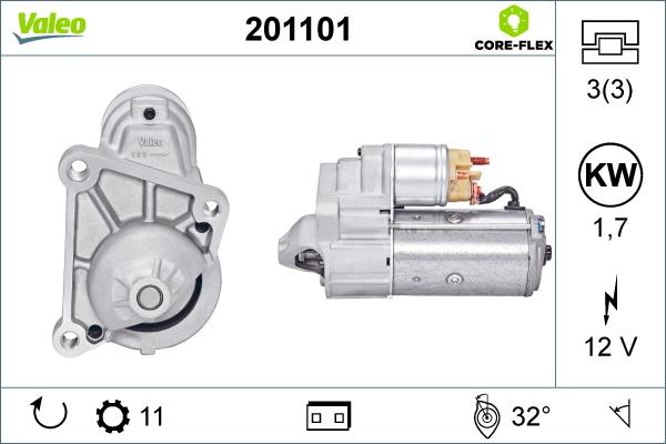 Valeo 201101 - Starteris adetalas.lv