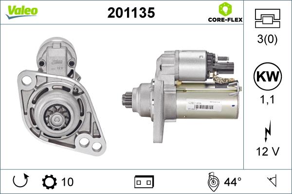 Valeo 201135 - Starteris adetalas.lv