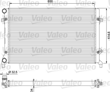 Valeo 234335 - Radiators, Motora dzesēšanas sistēma adetalas.lv