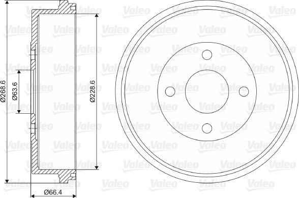 Valeo 237045 - Bremžu trumulis adetalas.lv