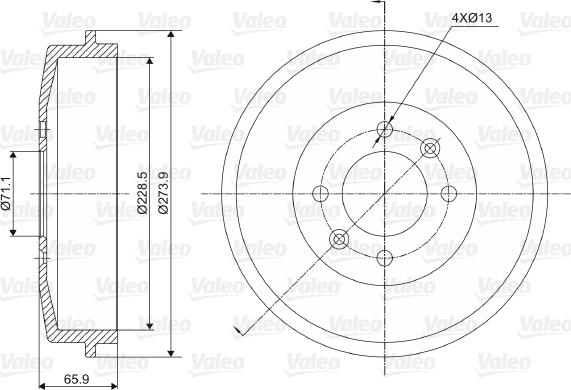 Valeo 237000 - Bremžu trumulis adetalas.lv