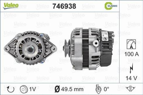 Valeo 746938 - Ģenerators adetalas.lv