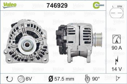 Valeo 746929 - Ģenerators adetalas.lv