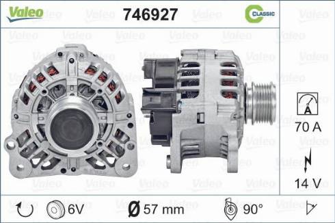 Valeo 746927 - Ģenerators adetalas.lv