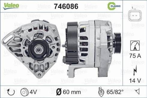 Valeo 746086 - Ģenerators adetalas.lv