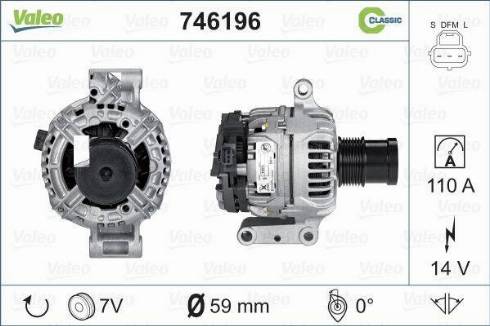 Valeo 746196 - Ģenerators adetalas.lv