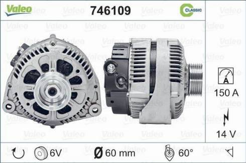 Valeo 746109 - Ģenerators adetalas.lv