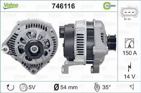 Valeo 746116 - Ģenerators adetalas.lv