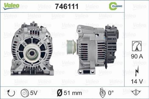 Valeo 746111 - Ģenerators adetalas.lv