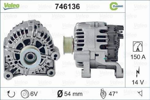 Valeo 746136 - Ģenerators adetalas.lv