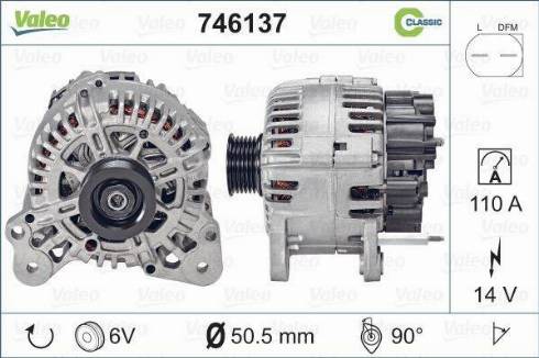 Valeo 746137 - Ģenerators adetalas.lv