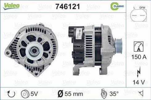 Valeo 746121 - Ģenerators adetalas.lv