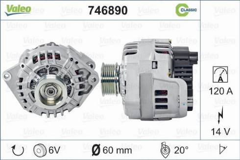 Valeo 746890 - Ģenerators adetalas.lv