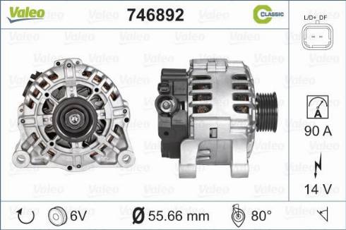 Valeo 746892 - Ģenerators adetalas.lv