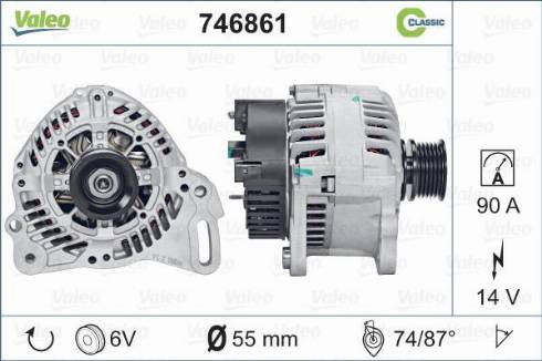 Valeo 746861 - Ģenerators adetalas.lv