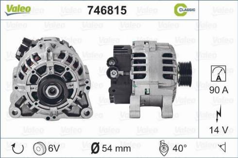 Valeo 746815 - Ģenerators adetalas.lv