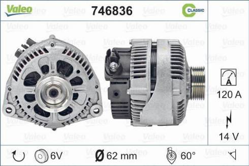 Valeo 746836 - Ģenerators adetalas.lv