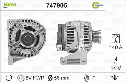 Valeo 747905 - Ģenerators adetalas.lv