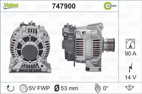 Valeo 747900 - Ģenerators adetalas.lv