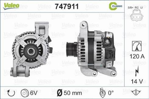 Valeo 747911 - Ģenerators adetalas.lv