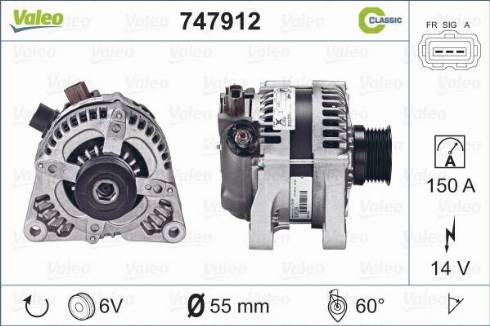 Valeo 747912 - Ģenerators adetalas.lv