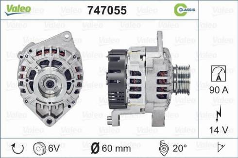 Valeo 747055 - Ģenerators adetalas.lv