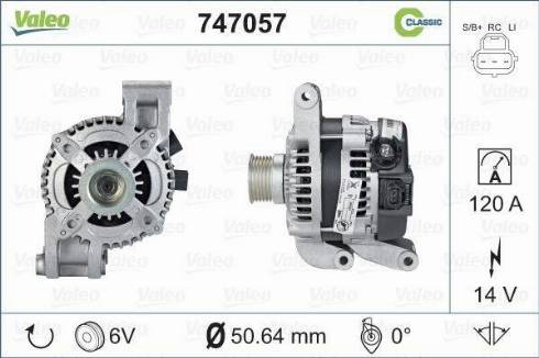 Valeo 747057 - Ģenerators adetalas.lv