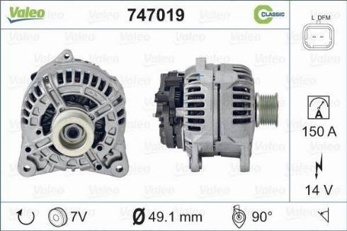 Valeo 747019 - Ģenerators adetalas.lv