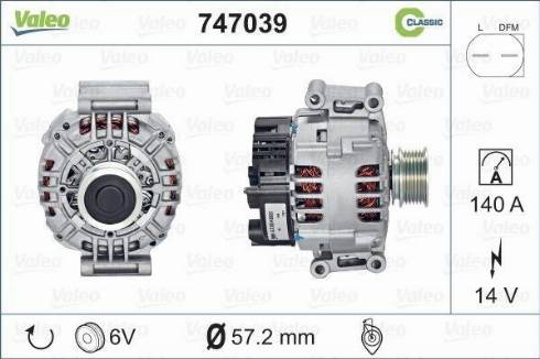 Valeo 747039 - Ģenerators adetalas.lv