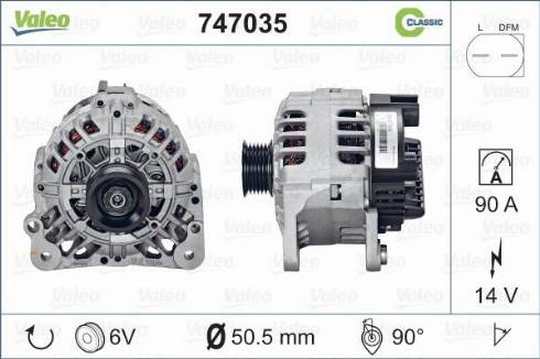 Valeo 747035 - Ģenerators adetalas.lv