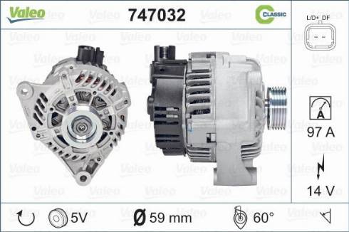 Valeo 747032 - Ģenerators adetalas.lv