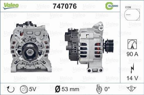 Valeo 747076 - Ģenerators adetalas.lv