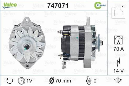 Valeo 747071 - Ģenerators adetalas.lv