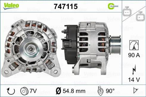 Valeo 747115 - Ģenerators adetalas.lv