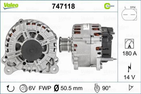 Valeo 747118 - Ģenerators adetalas.lv