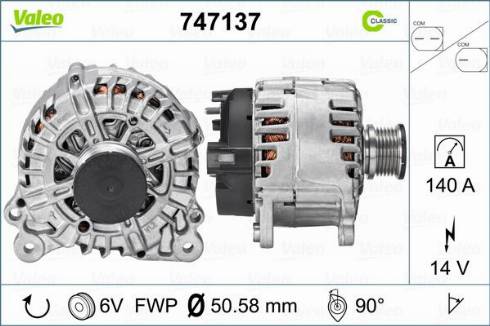 Valeo 747137 - Ģenerators adetalas.lv