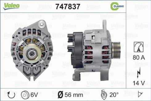 Valeo 747837 - Ģenerators adetalas.lv