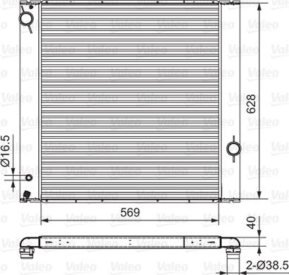 Valeo 701547 - Radiators, Motora dzesēšanas sistēma adetalas.lv